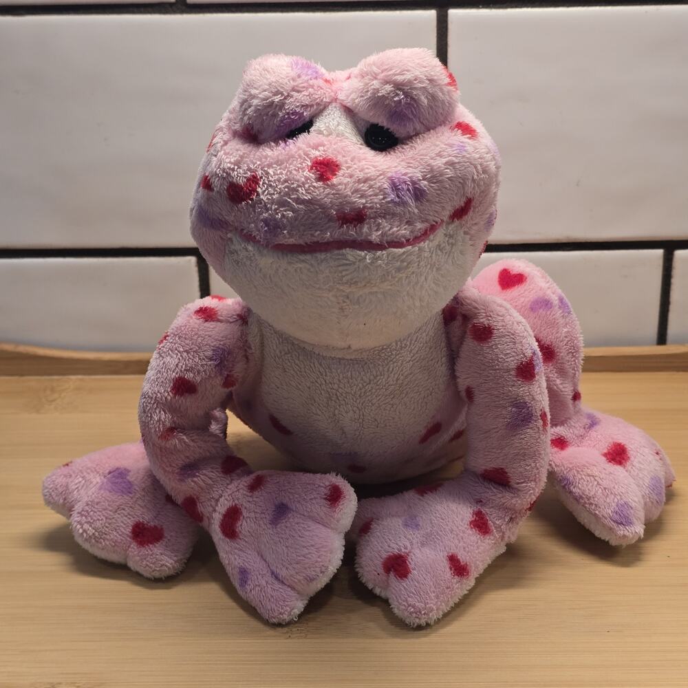 Ganz Webkinz‎ Love Pink Valentine's Day Frog Plush Stuffed Animal Toy No Code 9"